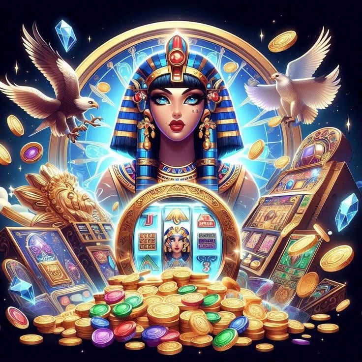 Galactic Gems slot game interface showing gem symbols and paytable on akar platform